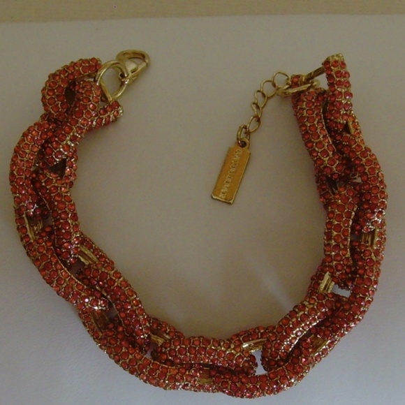 BaubleBar Pink Rhinestone Link Chain Bracelet NEW - Picture 11 of 15